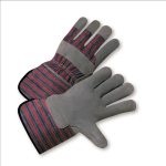 West Chester 858 Standard Split Cowhide Palm Rubberized Cuff Gloves